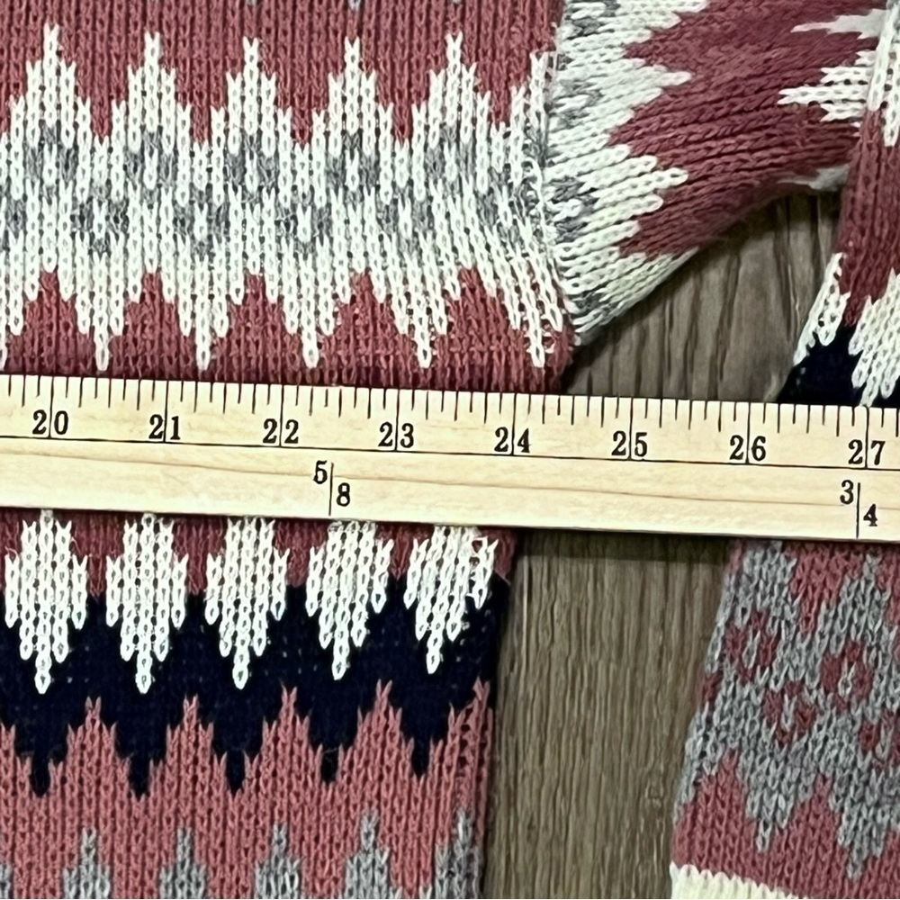 Vtg CAPE COD Sportswear TOWN & COUNTRY Fair Isle Sweater Womens Sz 18 Pink Gray - Picture 10 of 12
